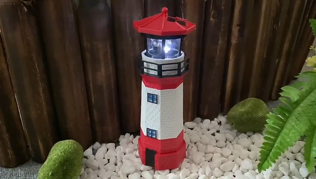 Watch Solar Rotating LED Lighthouse,Black on Amazon Live